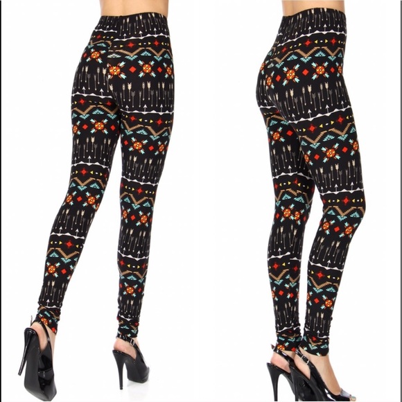 Black Arrow Leggings *New* OS - Picture 4 of 7